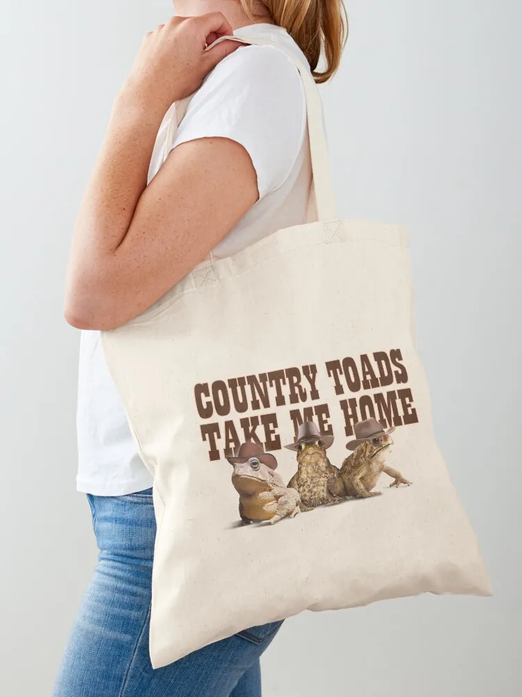 

Country Toads Take Me Home Tote Bag personalized tote bag tote bag screen Woman shopper Shopper