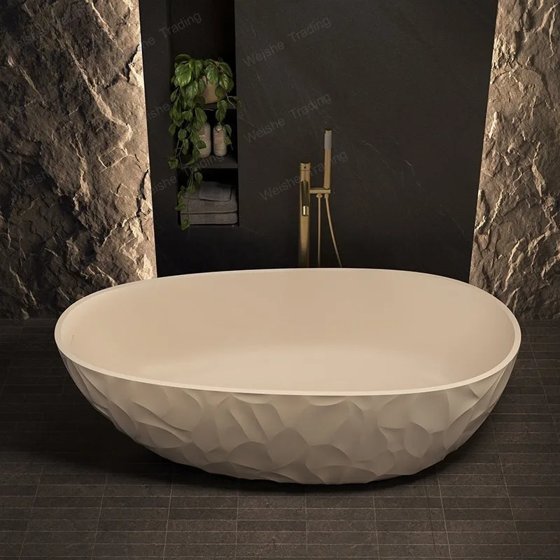 Artificial stone bathtub Home hotel Villa B & B project Integrated independent bathtub