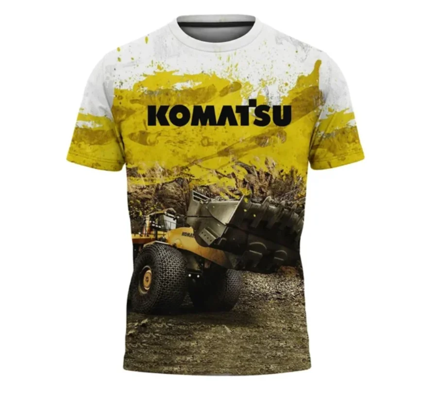 

New Men's T-shirt Excavator Comfortable and Breathable Outdoor Quick Drying Sports Fashion 2024 New Series Summer Short Sleeves