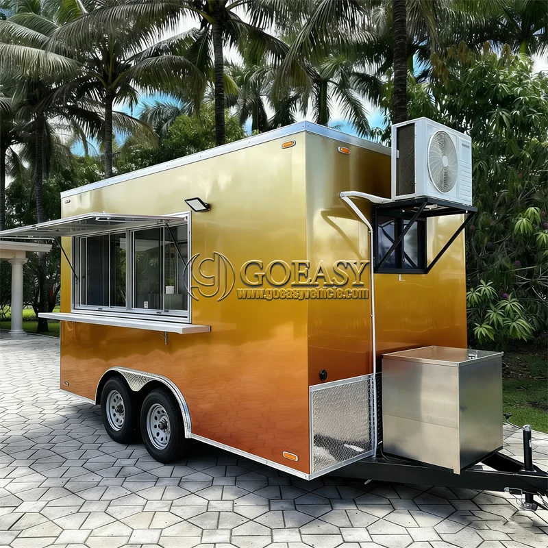 Customizable Trailer for Food Business Luxury Brioche & Toast Concession Cart Mobile Kitchen Truck Fully Equipped