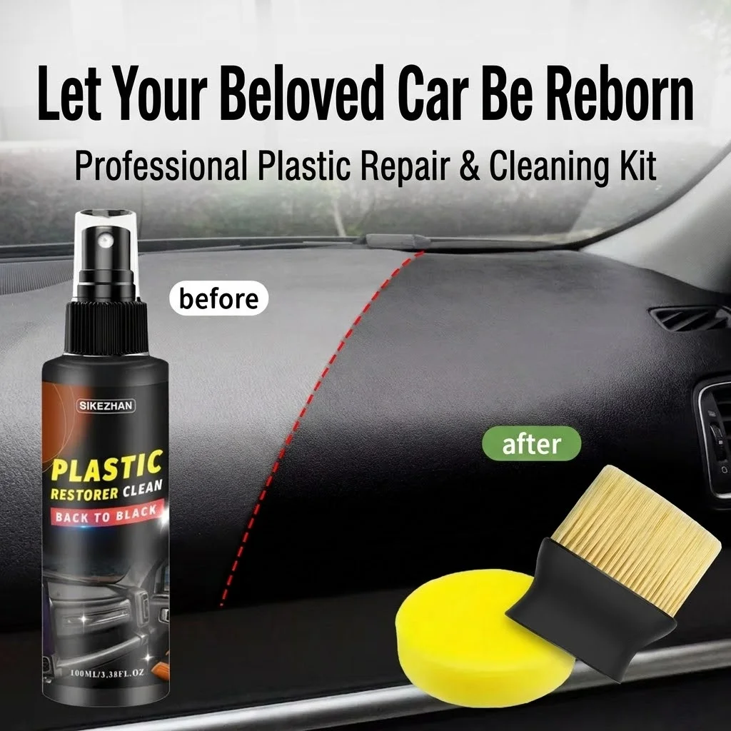 Car Plastic Restorer Back To Black Gloss Plastic Renovator Longlasting Coating Leather Restore Auto Polish Cleaning Products