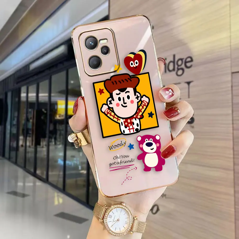 Cover Smooth E-TPU Phone Case For REALME GT 2 NEO3 MASTER 7 8 8I 9 9I 10 11 PRO C21Y C30 5G Case Funda Funny Toy Story Couple