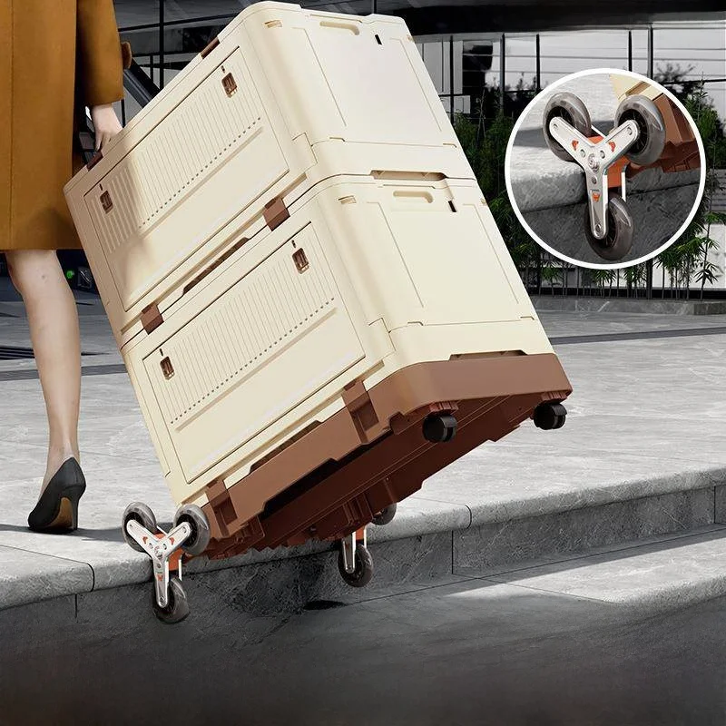 

Outdoor Stacking Luggage Portable Camping Stair Climbing Pull Bar Car Vegetable Buying Miniature Trolley Convenient Shopping ...