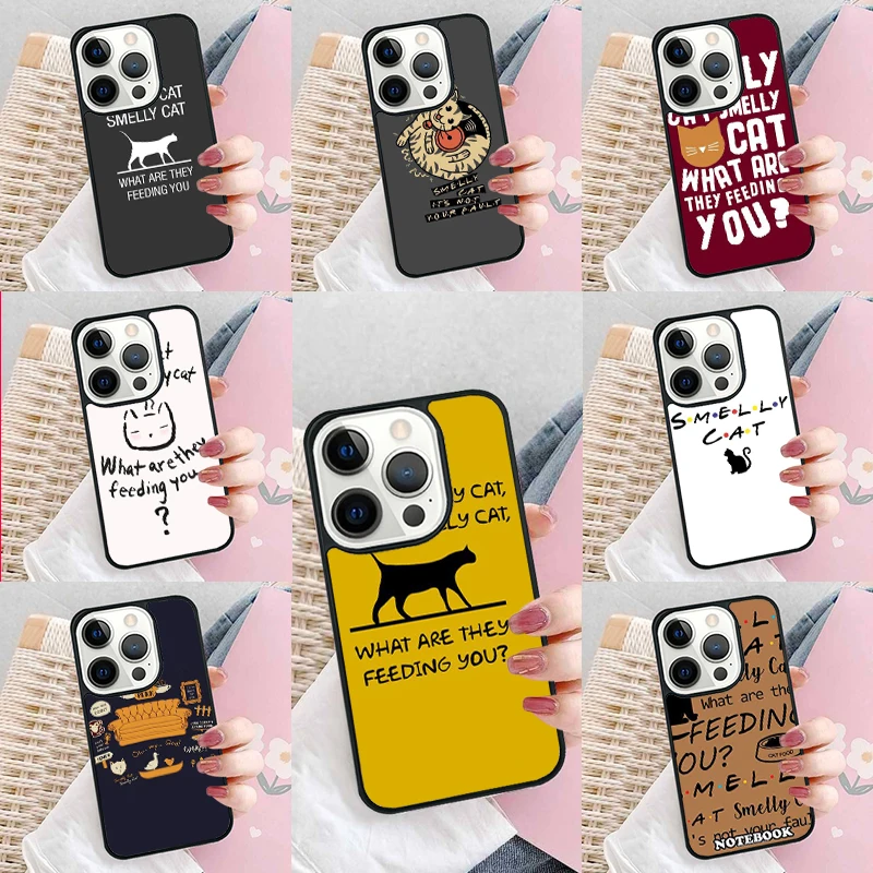 FRIENDS FUNNY TV SHOW PHOEBE SMELLY CAT Soft Phone Case Cover for iPhone 16 Promax 15 Pro 13 14 Plus 11 12 Mini XR XS MAX Coque