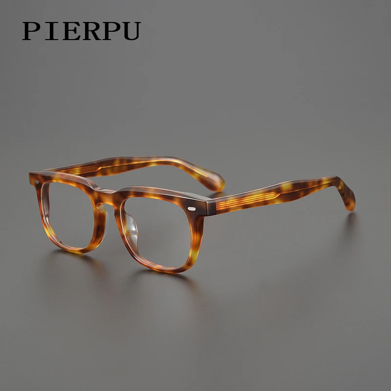 

New Vintage Thick Acetate Square Eyeglass Frame Men Myopia Prescription Glasses Women Retro Optical Luxury Brand Eyewear