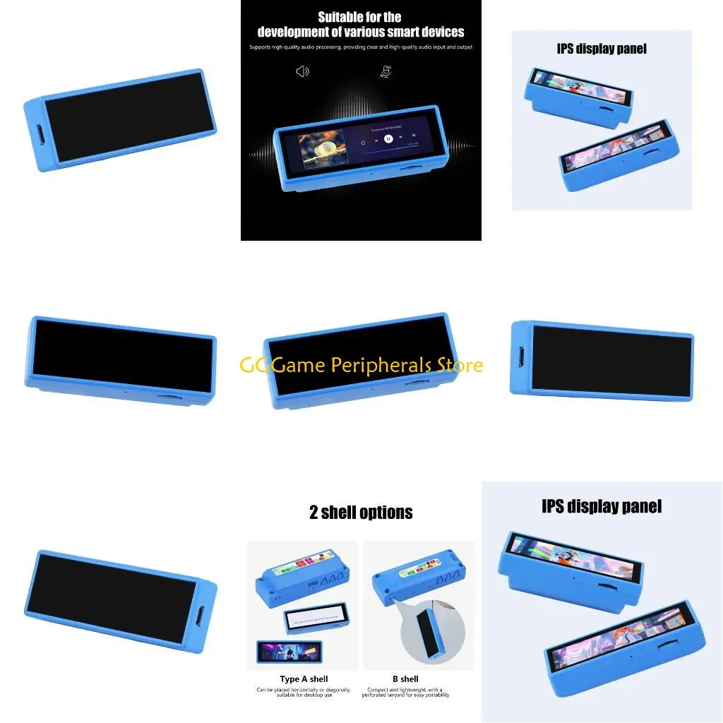 

U55B 3,49-дюймовая плата сенсорного экрана IPS ESP32S3 Плата микроконтроллера 240 МГц Двухъядерная платформа беспроводной