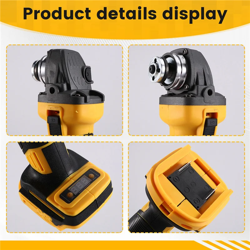 

T98C-Brushless Electric Angle Grinder Cutting Machine Wireless Handheld Portable Polishing Machine For 18V 20V Battery
