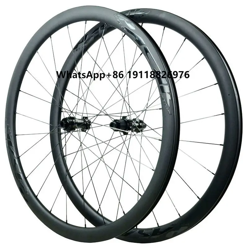 

700C Road Bike Disc Brake Wheel Set Carbon 28mm Clincher/Tubeless Flat Spokes 54T Planetary Ratchet HG MS XDR38mm Through QR