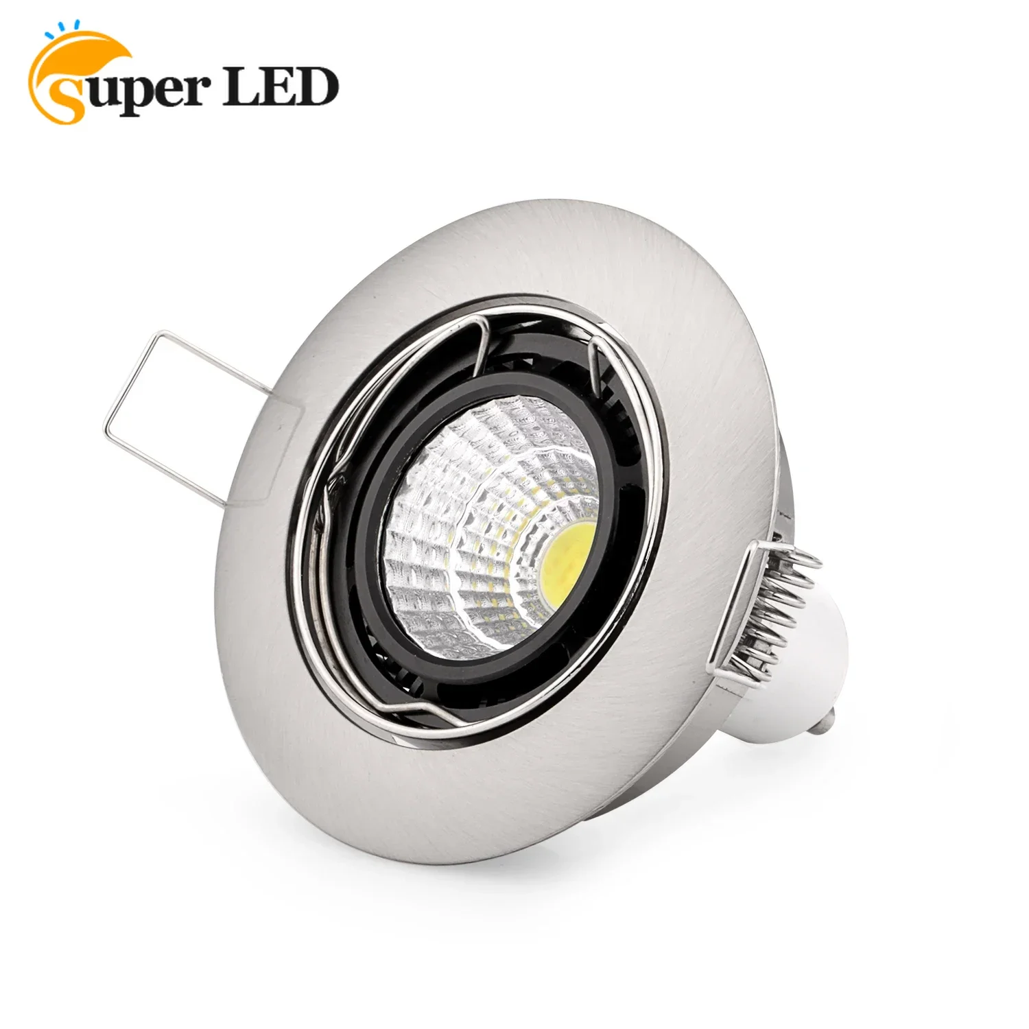 

ROUND ZINC ALLOY LED EYEBALL CASING GU10 HOLDER MR16 SPOTLIGHT FITTING SINGLE HEAD LAMP CEILING RECESSED DOWNLIGHT