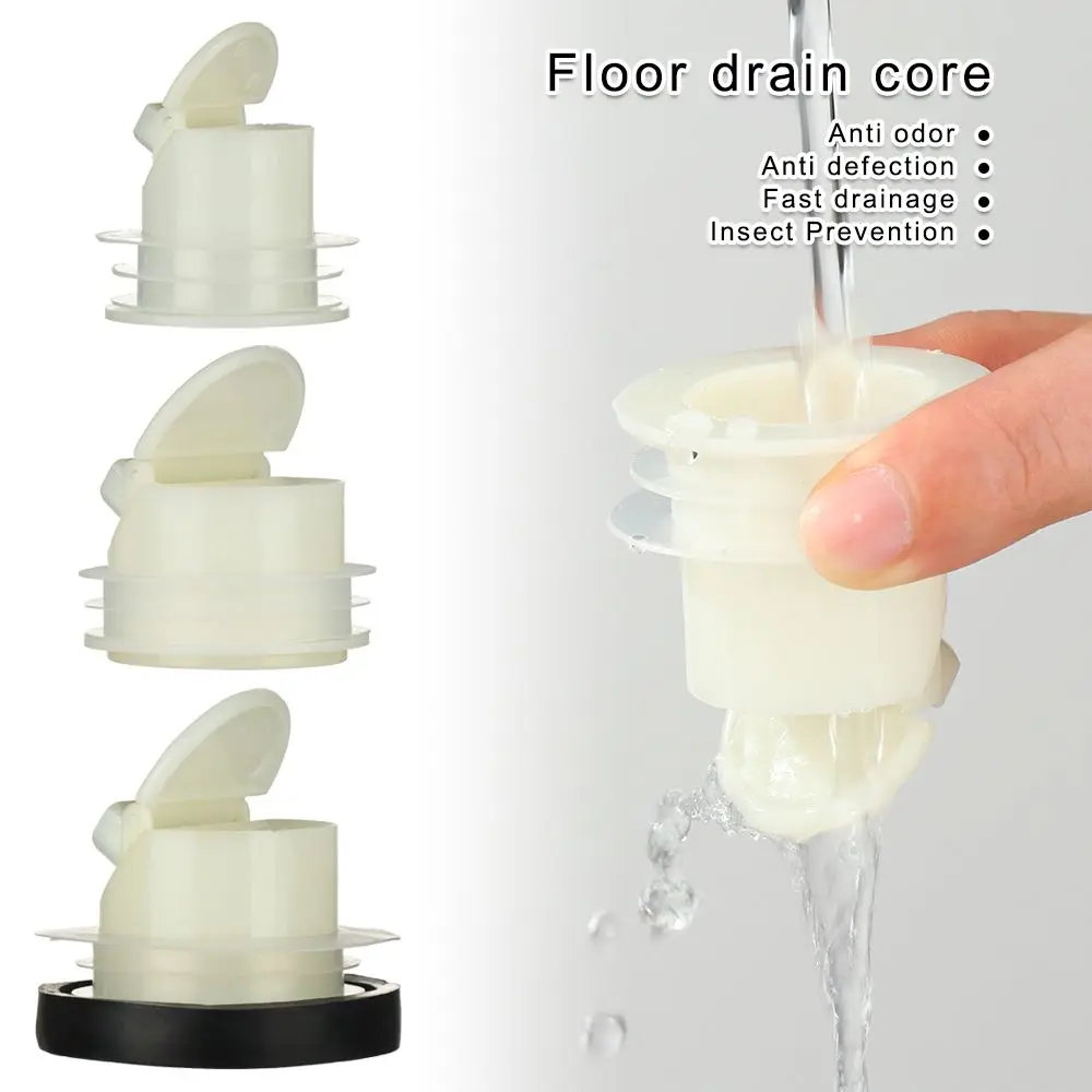 5Pcs/set Anti Odor Pest Floor Drain Stopper Shower Floor Strainer Plug Sewer One Way Valve Seal Drainer Cover