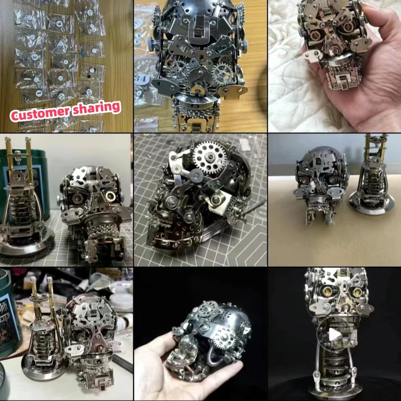 

200Pcs+ 200PCS+Metal Assembly Skull Model 3d Puzzles Metal Model Mechanical Machines Armor Metal Assembly Diy Toy Mechanical Toy