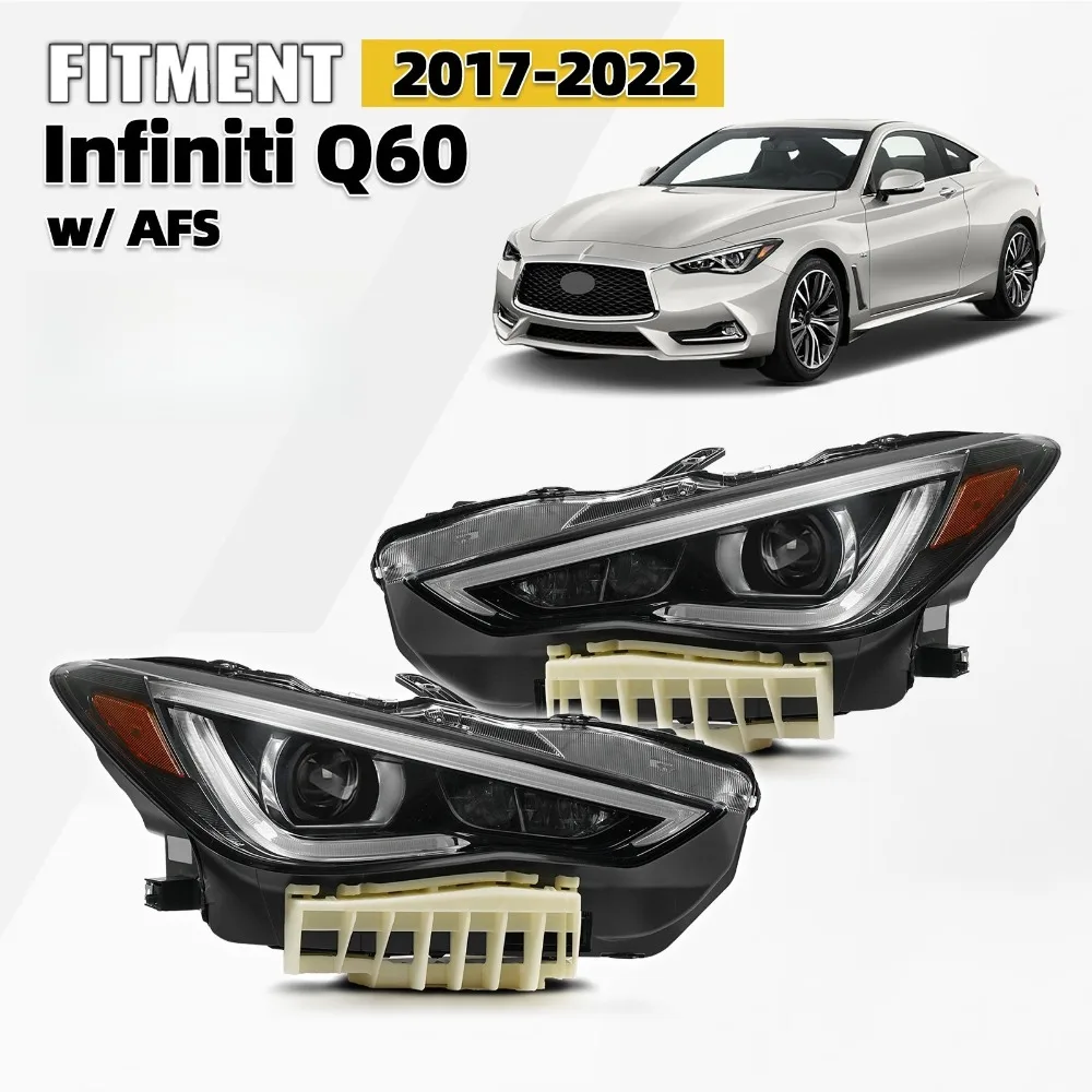 

Полностью светодиодные фары для Infiniti Q60 2017-2022 гг. с AFS и модулем, левая+правая, пара.
