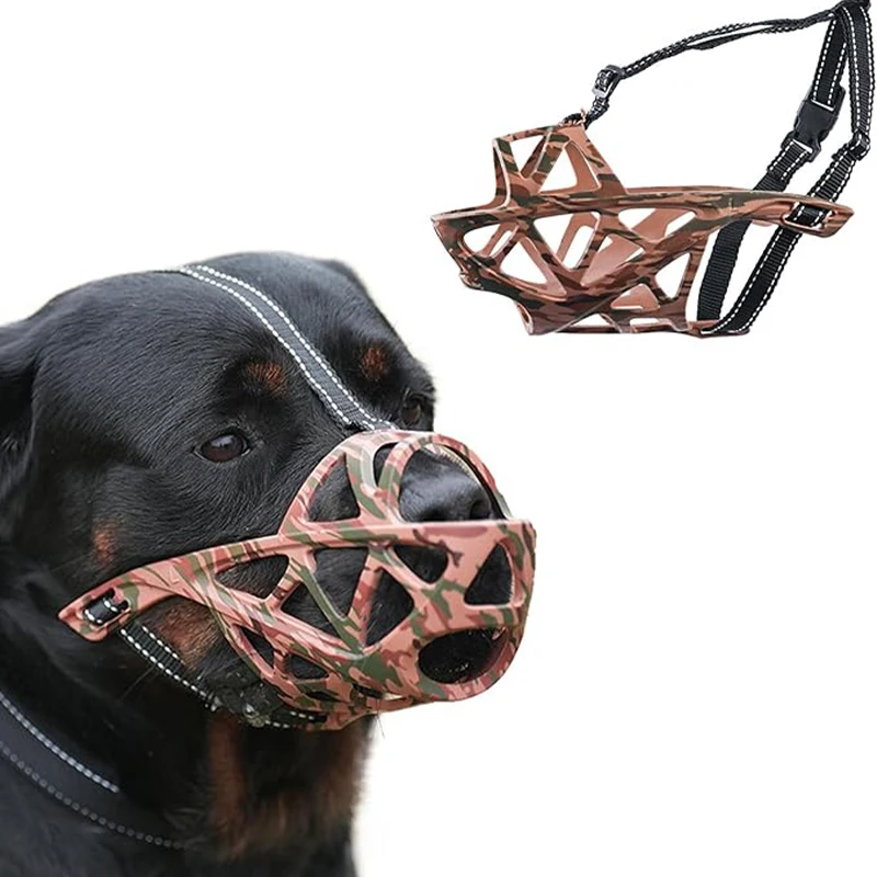 

Reflective Dog Muzzle Mask Anti-biting Silicone pet puppy Mouth Muzzle Adjustable mouth cover for Small medium Large big Dogs