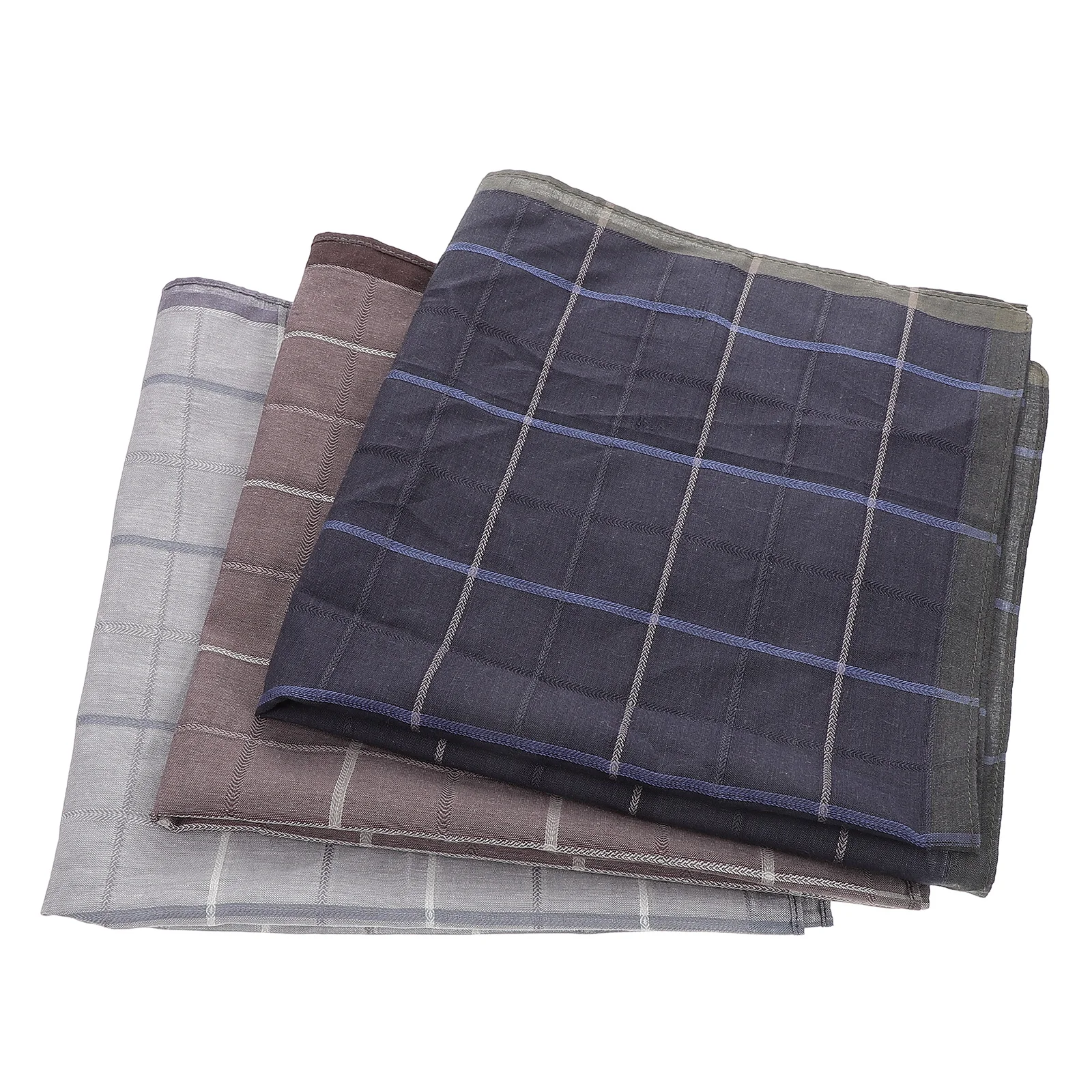 

3 Pcs Men's Handkerchief Pocket Handkerchiefs for Soft Cotton Gentleman Japanese Tea Party