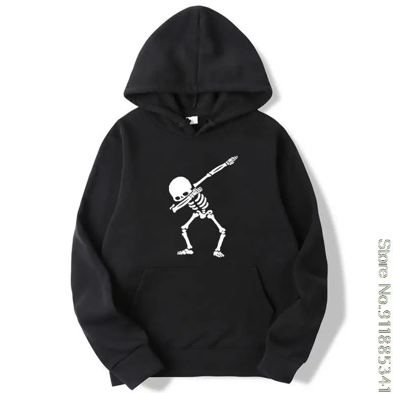 Fashion Brand Men\'s Hoodies Funny Skull man printing Blended cotton Spring Autumn Male Casual hip hop Hoodies hoodie men