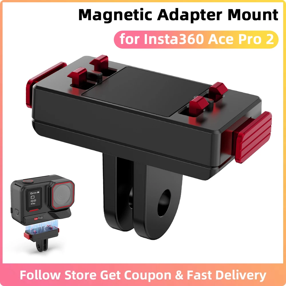 

Magnetic Adapter Mount for Insta360 Ace Pro 2 Foldable Quick Release Mount Base Camera Tripod Adapter Mount Accessories