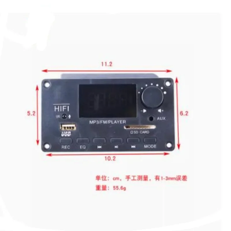 

50W*2MP3Bluetooth Decoding Board Dual Channel Audio with AmplifierUDiskTFCard PlayerUSBLosslessAUX12V