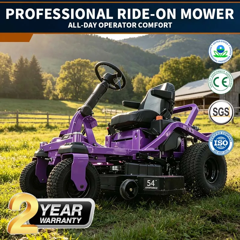 Durable Heavy Duty Riding Lawn Mower Garden Tractor Grass Cutter Agricultural Mower Machine