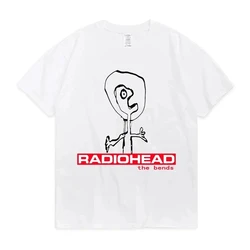 Woemn Radiohead Cotton T-shirt Vintage Classic North America Tour Rock Boy Women's Camisetas Hombre Hip Hop Street Street Top