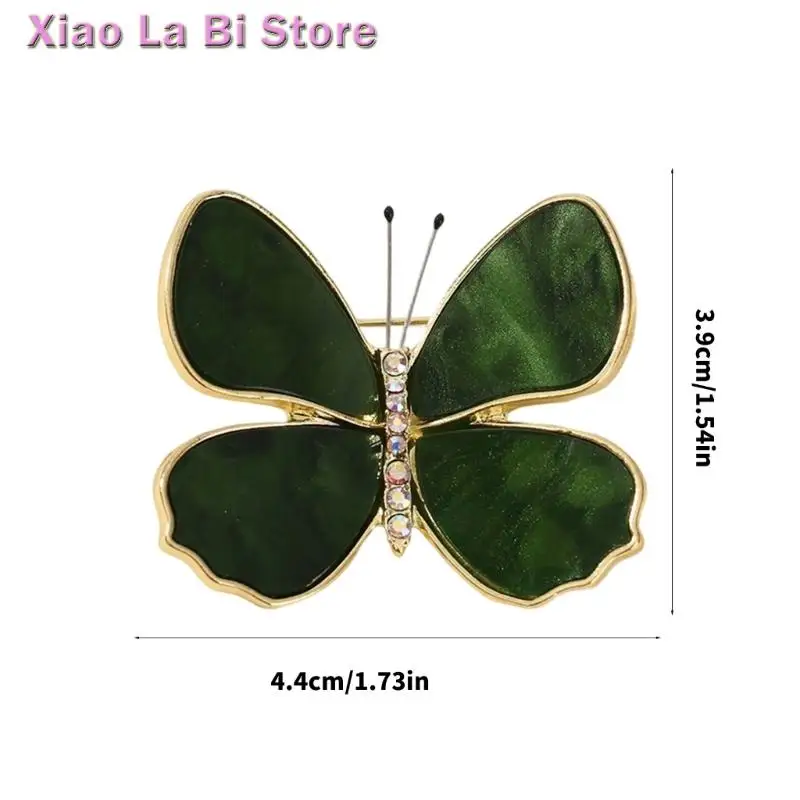 XXFD Elegant Butterfly Brooch Adorned With Sparkling Rhinestones For Women Wedding Party Accessories Sturdy Alloy Design