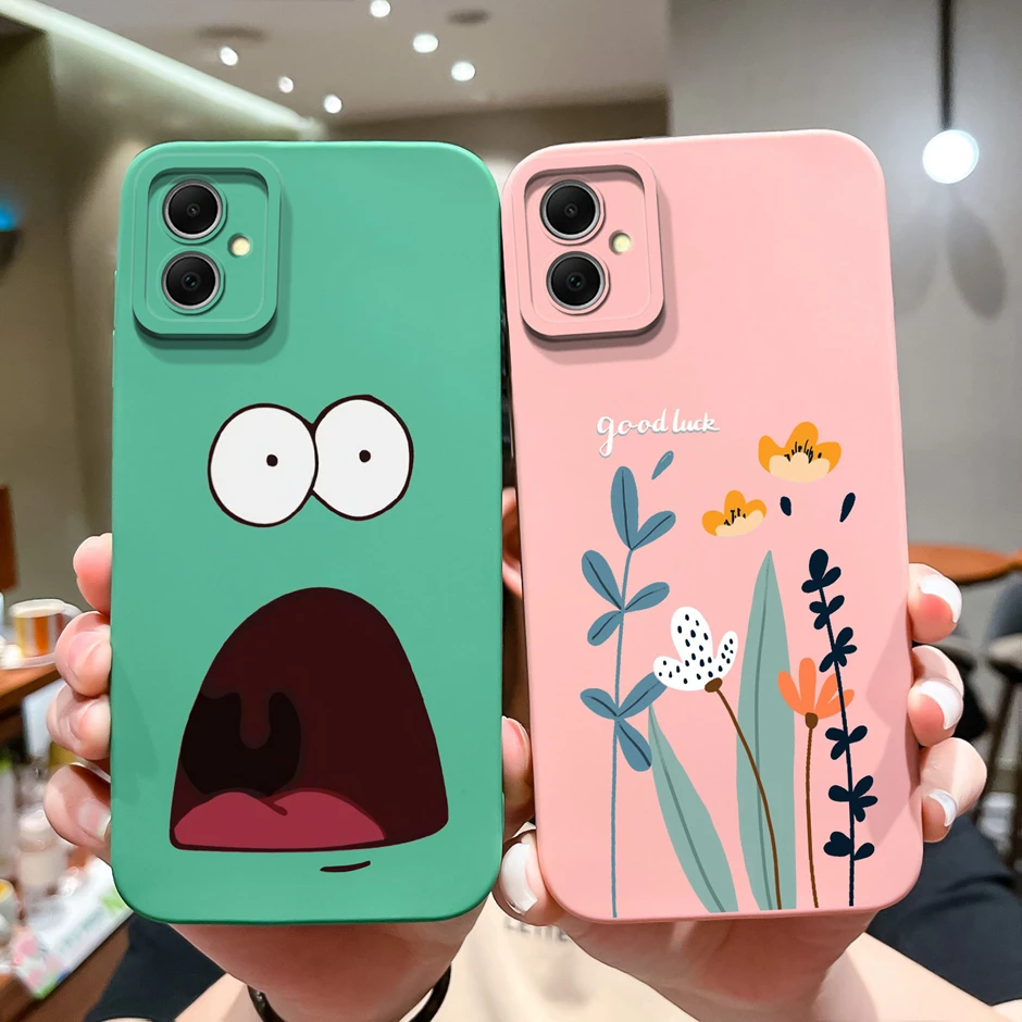 For Samsung Galaxy A05 A 05 Case New Cool Girl Cartoons Style Matte Liquid Silicone Shell For SamsungA05S A05s Prevalent Funda