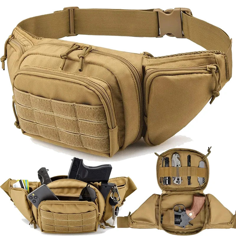 

Tactical Multi-function Waist Pack Fanny Packs For Men Nylon Hunting Hiking Mobile Phone Bag Sports High-capacity Waist Bag