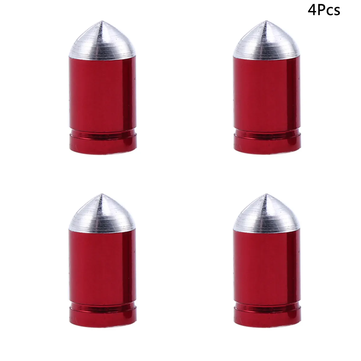 

Комплект из 4 красных полированных алюминиевых колпачков для велосипедных шин во французском стиле, герметичные, пылезащитные, для горных велосипедов