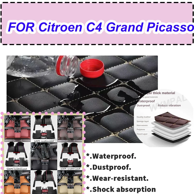

LUXURY Car Floor Mat For Citroen C4 Grand Picasso 2004 2005