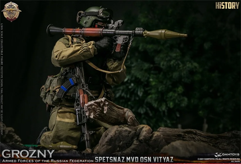 1/6 DAMTOYS DAM 78090 Armed Forces of the Russian Federation SPETSNAZ MVD VV OSN Vityaz GROZNY Full Set Moveable Action Figure