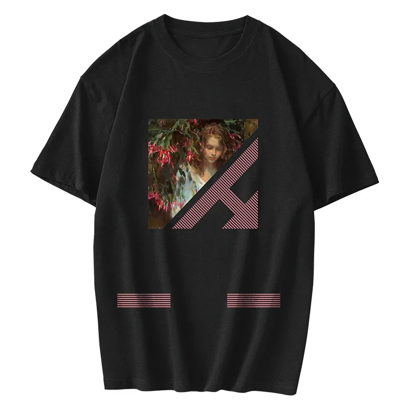 

New Summer Hot Sale Men/Women Unisex Fashion Cotton T Shirt Breathable T Shirt Printing Short Sleeve Top