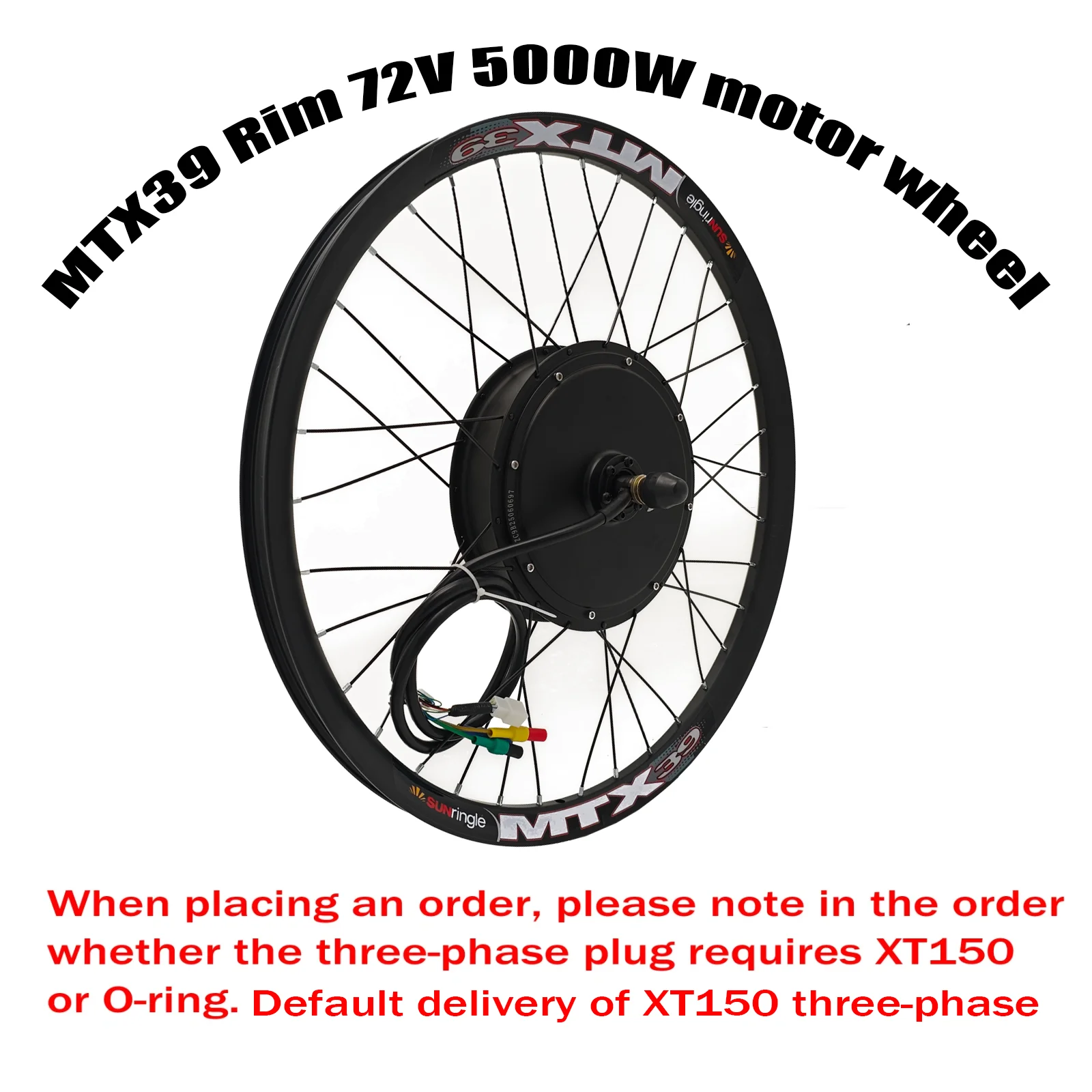 

Electric bicycle Ebike 72V 5000W 26" 27.5" 29" MTX39 Rim Rear Motor Wheel dropout 150mm