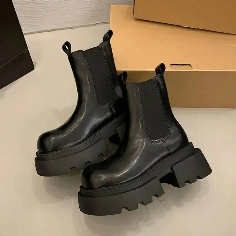 

Women Ankle Boots 2025 New British Style Women's Ankle Boots Thick Soled Slip On Chelsea Boots For 2025 Autumn Winter Boots