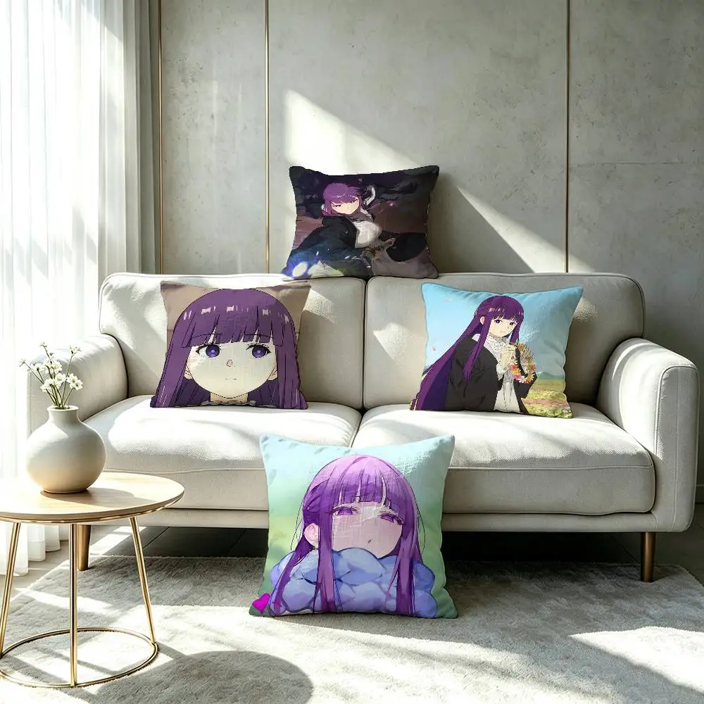 S Sousou no F Frieren Fern Double-sided printed pillow cover Solid color minimalist pillowcase, fits all bedroom styles