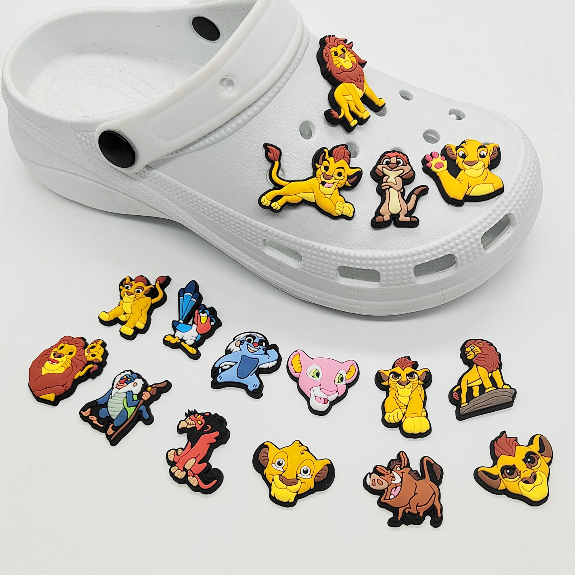 MINISO Disney Lion King  Cartoon Series for Cartoon Shoe Charms Accessories DIY Decoration for Classic Clog Creative Gifts