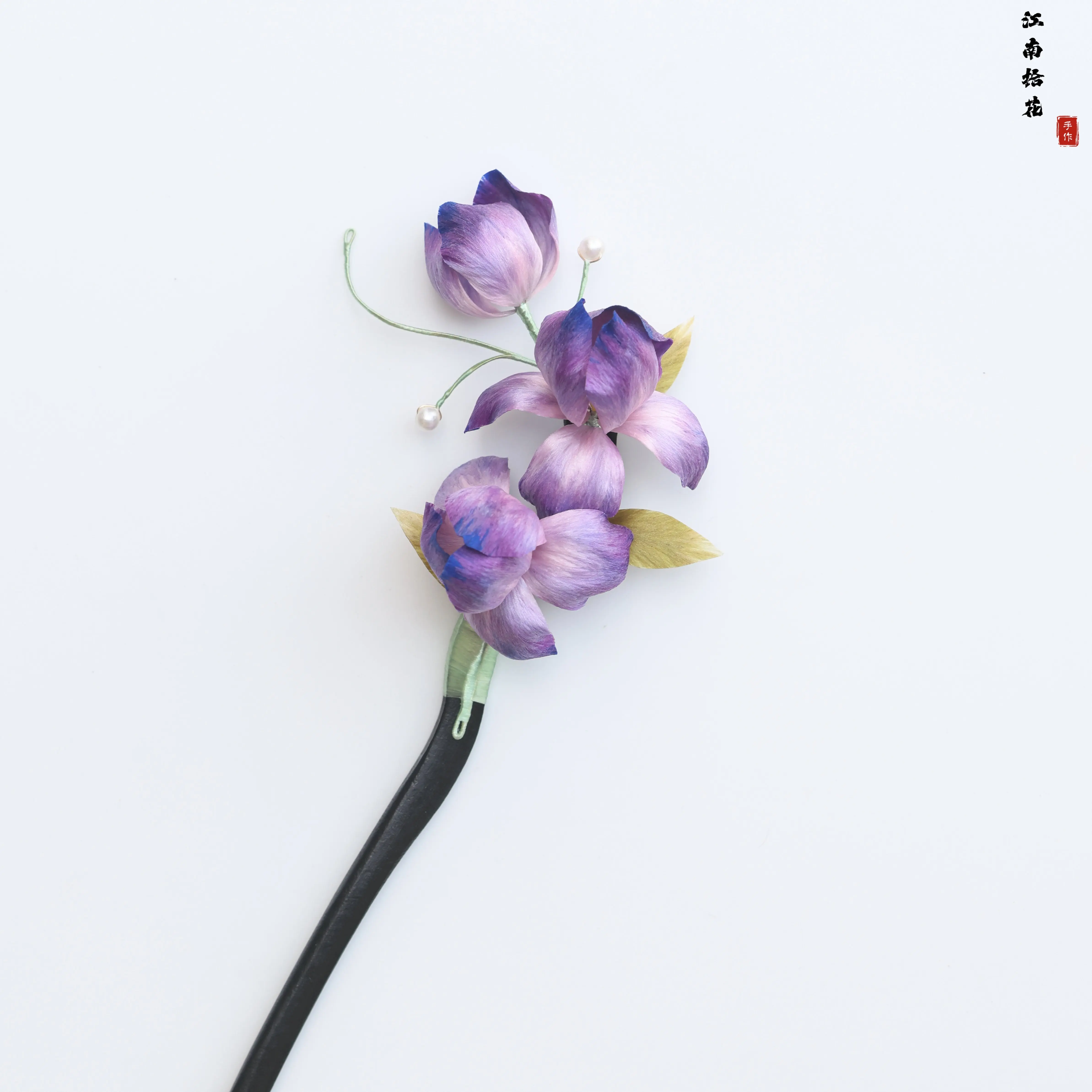 Epingle-a-cheveux-en-velours-iris-violet-artisanat-du-patrimoine-immateriel-nouvel-accessoire-de-pince-a-cheveux-hanfu-qipao-de-style-chinois