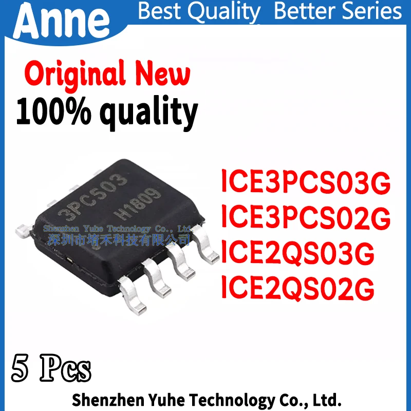 (5piece) 100% New ICE3PCS03G ICE3PCS02G ICE2QS03G ICE2QS02G 3PCS03 3PCS02 2QS03G 2QS02G sop-8 Chipset