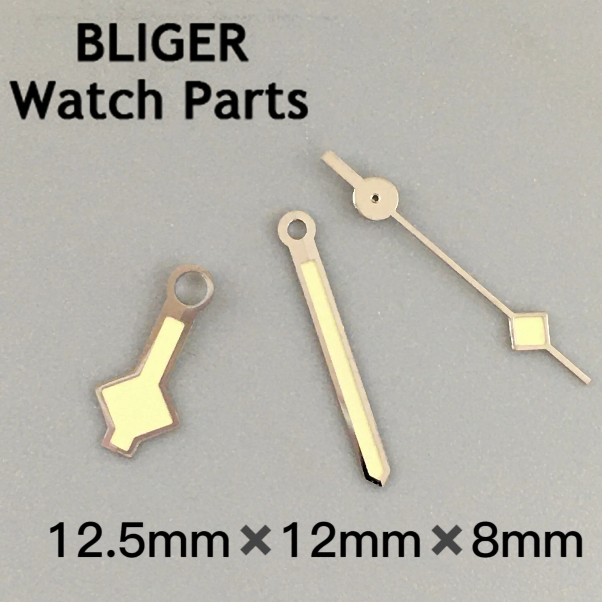 BLIGER silver rose gold yellow hands luminous hands fit NH35 NH36 ETA2824 2836 Miyota8215 8205 821A Mingzhu DG2813 3804 movement
