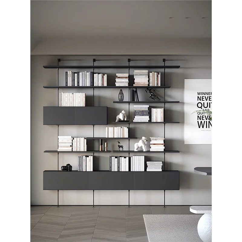Storage Display Rack Shelf Display Rack Wall Multi-Layer Wall Hanging Whole Wall Storage Minimalist Baffle Open Bookshelf