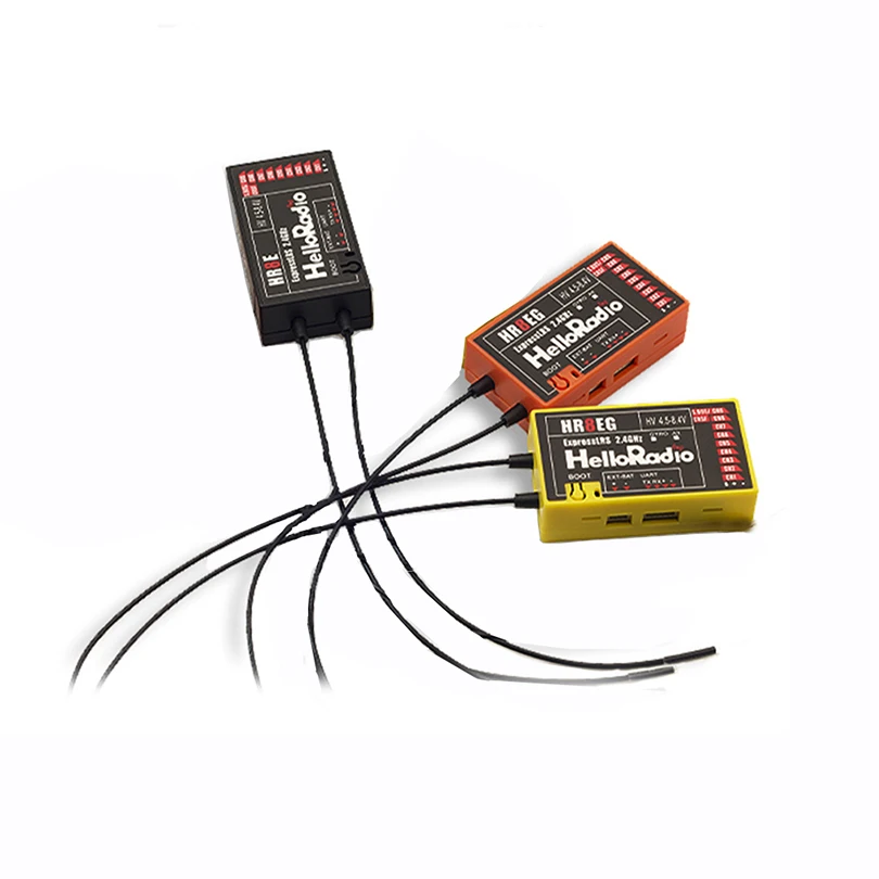 HelloRadio HR8E ELRS 2.4G 9 채널 PWM 전원 공급 장치, DC 4.5-7.4 V 리시버 듀얼 안테나 고정 날개 모델, RC 보트 범용