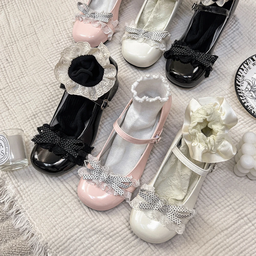 Women Shoes Elegant - Mid-heel Round-toe Mary Jane Shoes with