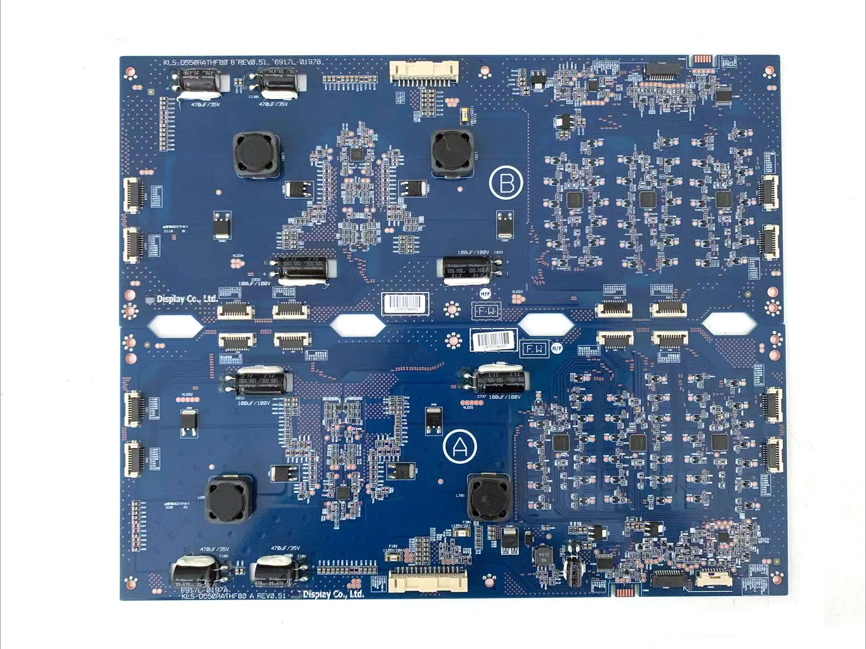 6917L-0197A KLS-D550RATHF80 A REV0.51 6917L-0197B KLS-0550RATHF80 B REV0.51 High pressure plate Backlight board is for Display