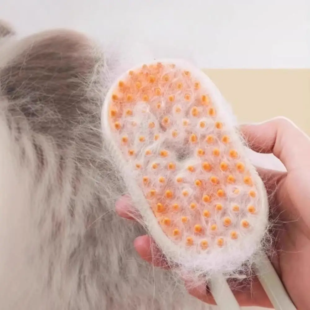 3 في 1 فرشاة بخار الماء للقطط، مشط كهربائي لتدليك رذاذ الحيوانات الأليفة، فرشاة شعر، فرشاة بخار، تدليك القطط، مشط إزالة الشعر #5