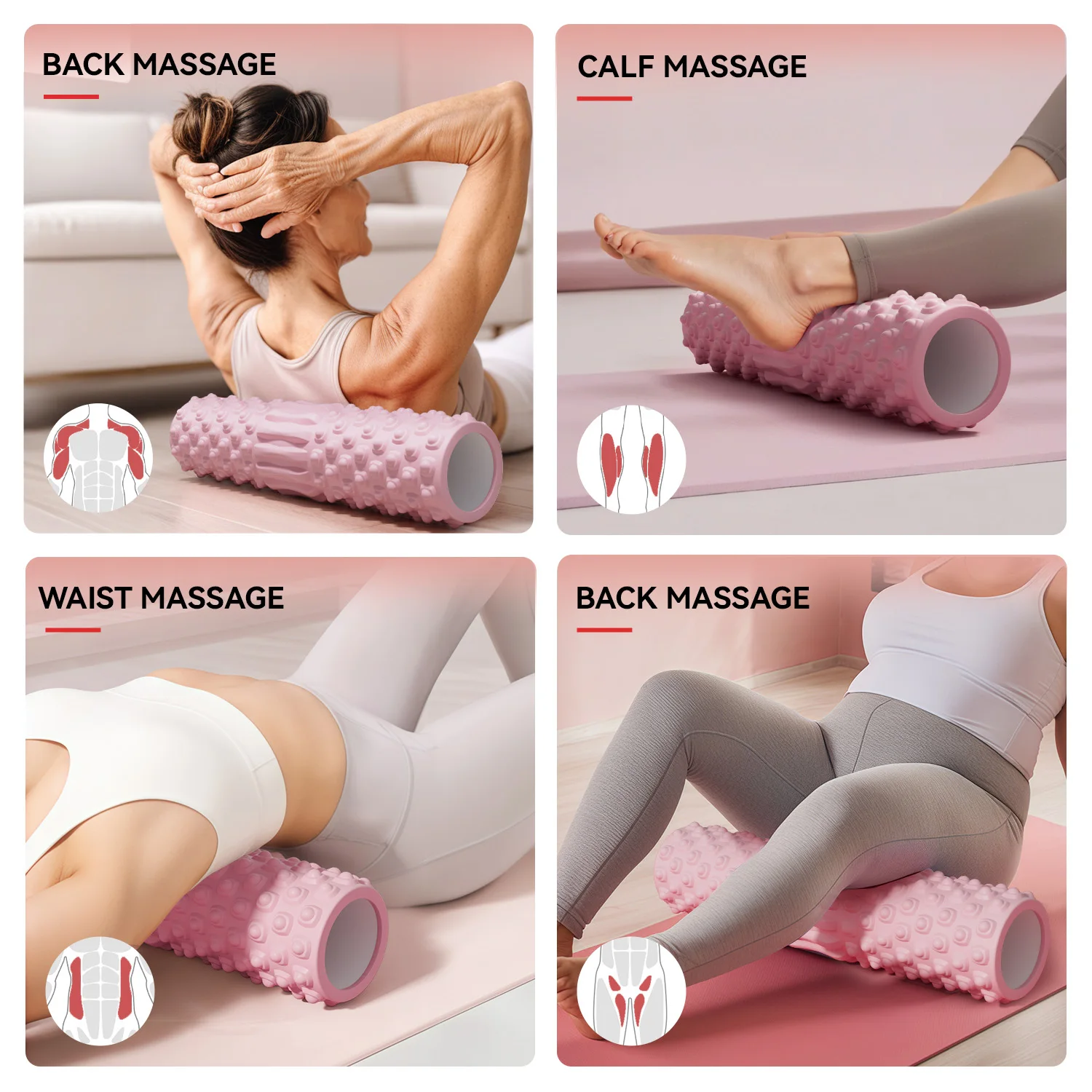 3 pz/set Dot Foam Roller terza generazione Yoga colonna massaggio alla schiena rilassamento muscolare Rodillo Masaje Muscle