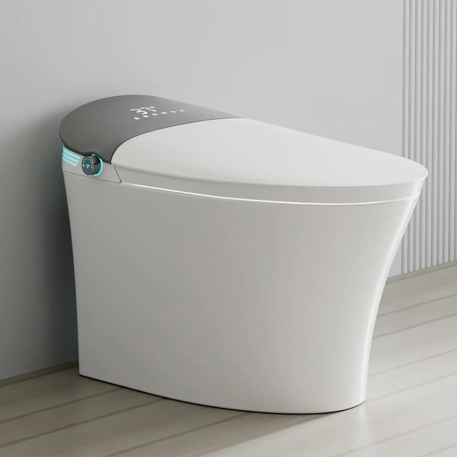 

Smart Toilet With Bidet, One-Piece Elongated, Auto Open/Close & Flush, Heated Seat
