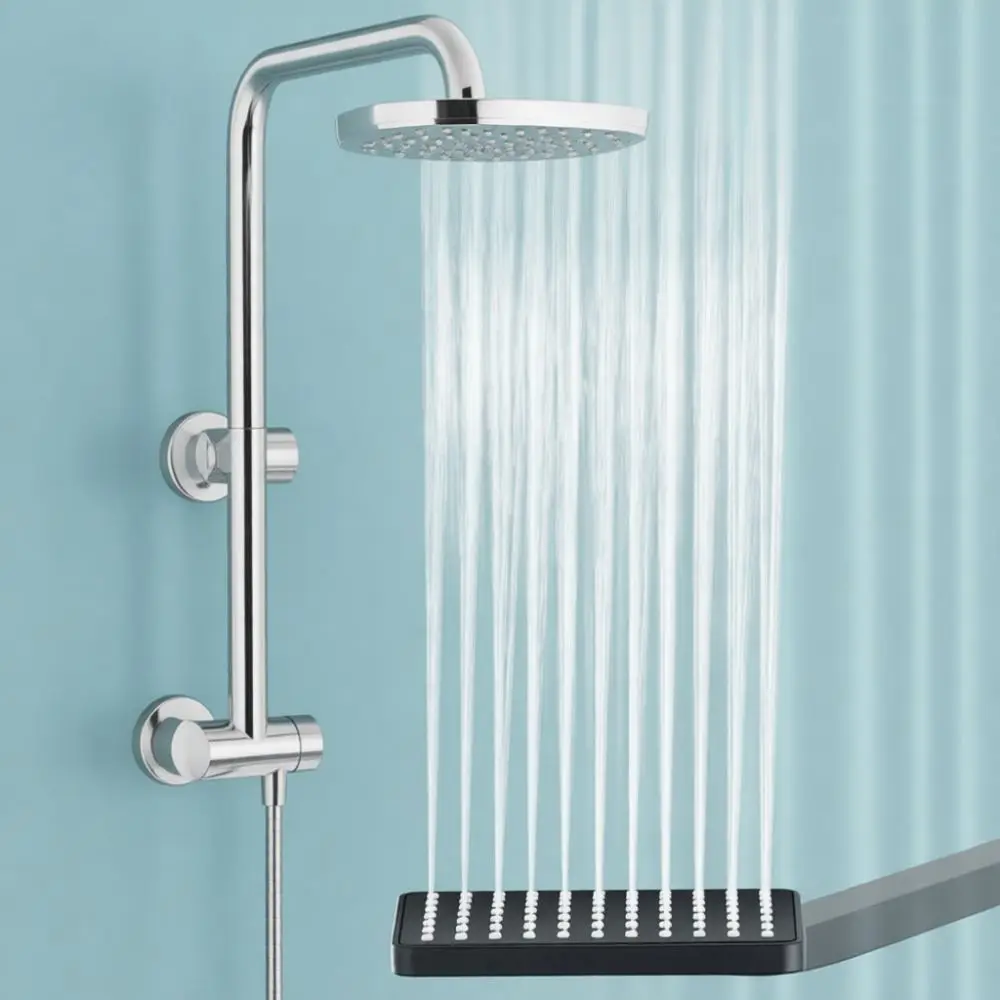Pressurized Handheld Shower Head Square Rainfall Sprayer Comfortable Grip Bathroom Plumbing Fixture For Home Showering