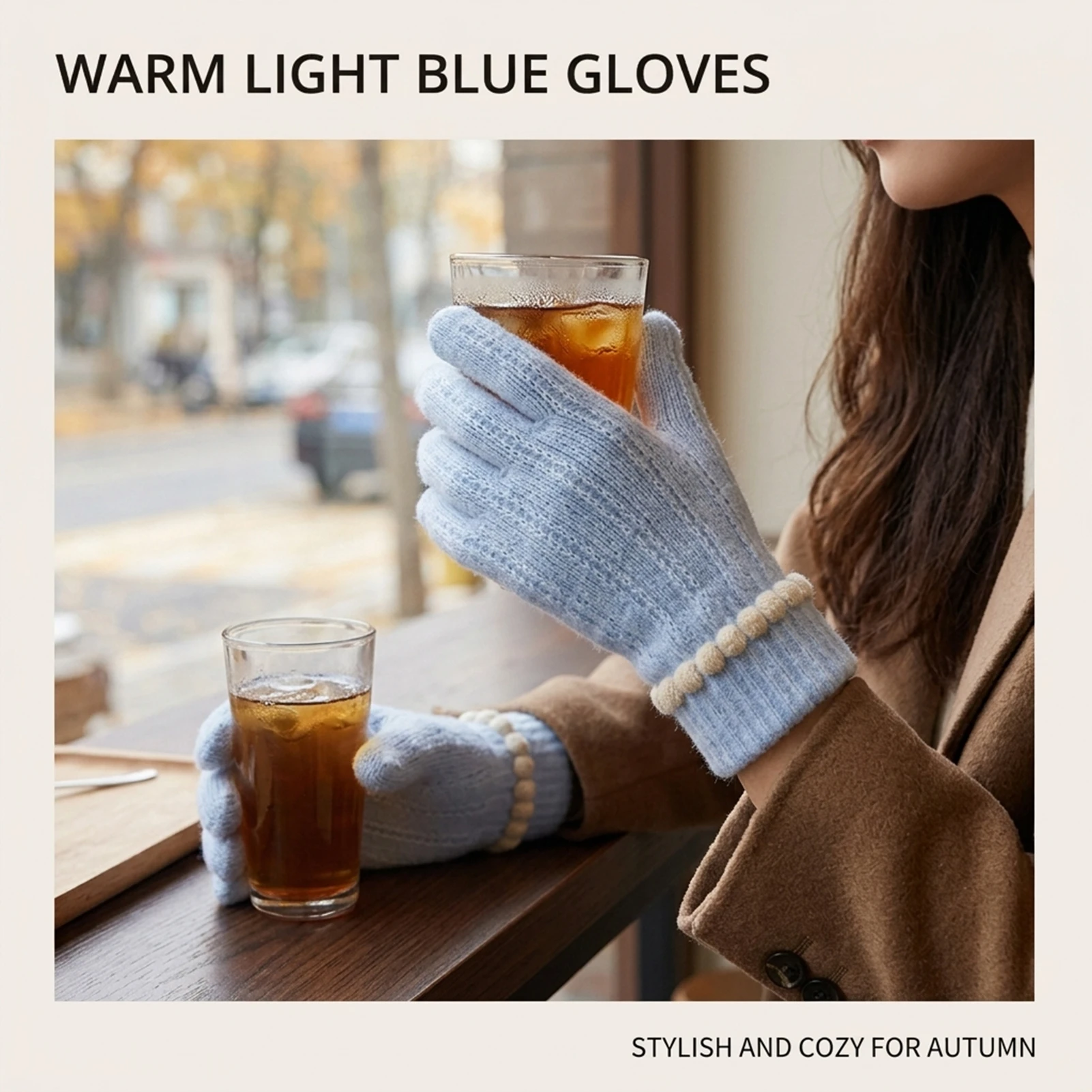 Touchscreen Winter Gloves Fleece-Lined Thick Knitted For Cycling Outdoor Cold Proof Hiking Cycling Motorcycle Driving Gloves