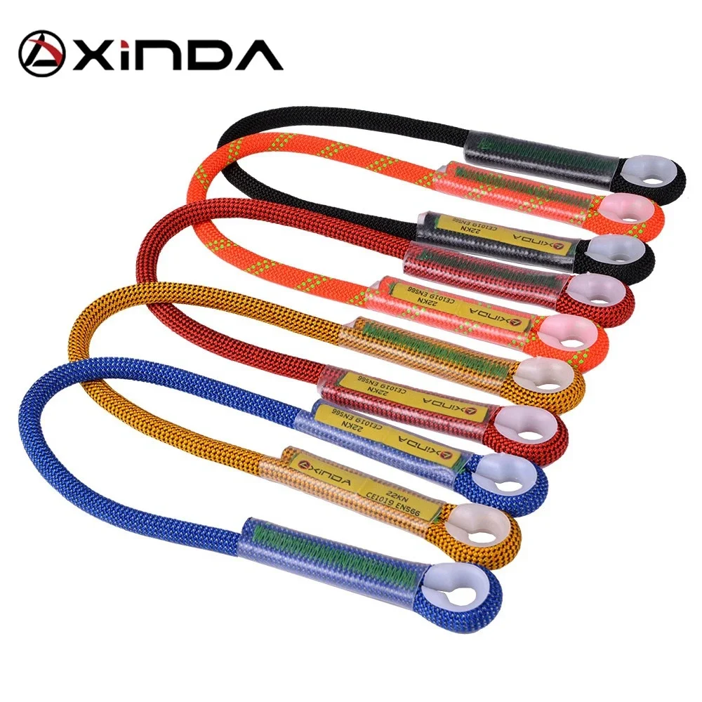 Xinda Profissional Escalada 10.5mm Estática 22KN Cordão Proteção Sling Montanhismo Equipamentos 6 Cores Opcionais