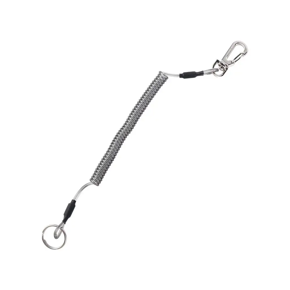 

Rope Waist Hanging Rope Clasp Spiral Keychain Spiral Coiled Lanyard Stretch Fishing Tools Safety Rope Spring Elastic Rope