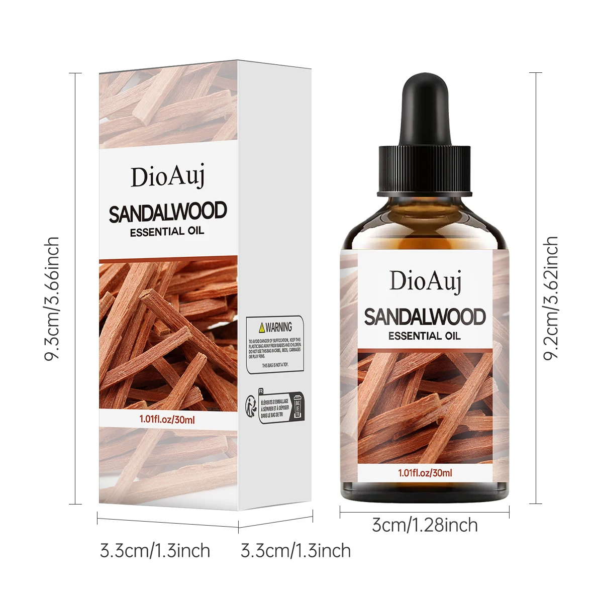 زيت خشب الصندل DioAuj العطري - عطر نباتي، عطر يدوم طويلاً، زيت أساسي يمكن استخدامه في سيناريوهات متعددة. #4