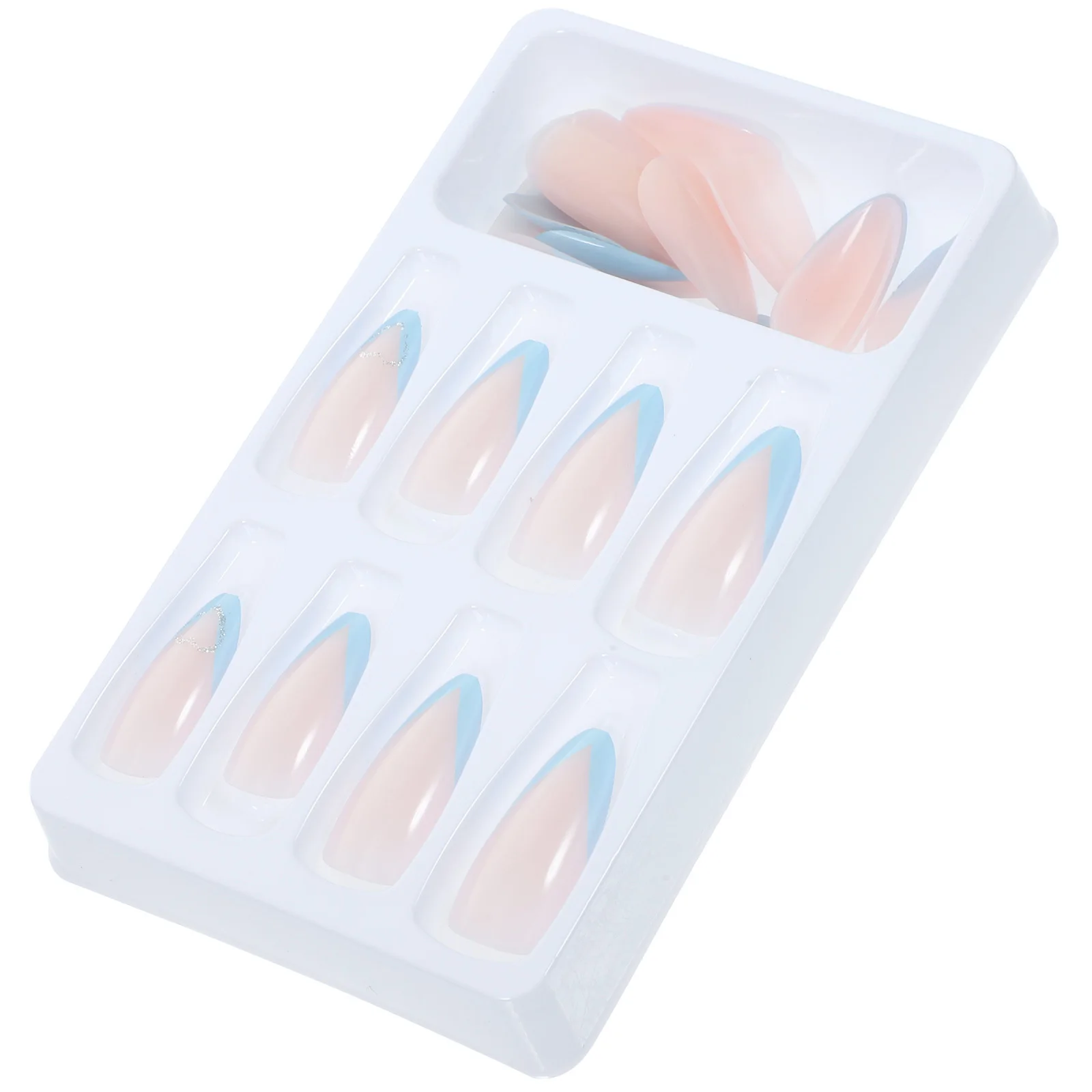 مجموعة واحدة من لوازم مانيكير ذات ألوان رقيقة للأظافر للنساء لحفلات الزفاف والديكور اليومي اضغط على الأظافر